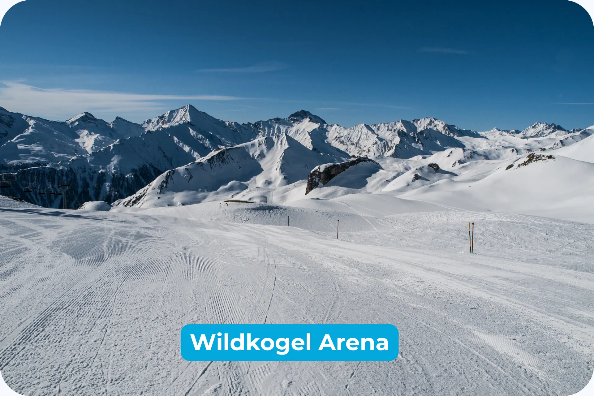 Skigebied Wildkogel Arena in Oostenrijk