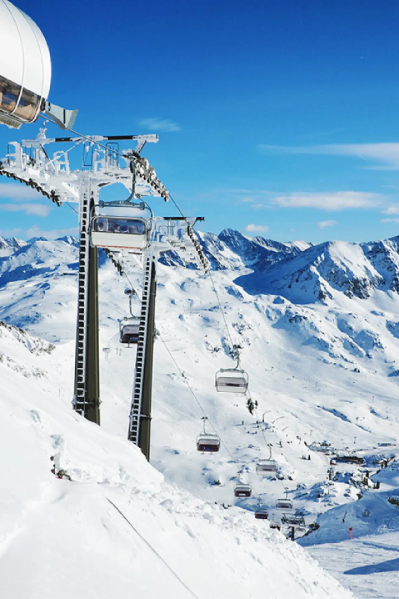 Skilift naar het dal in Obertauern