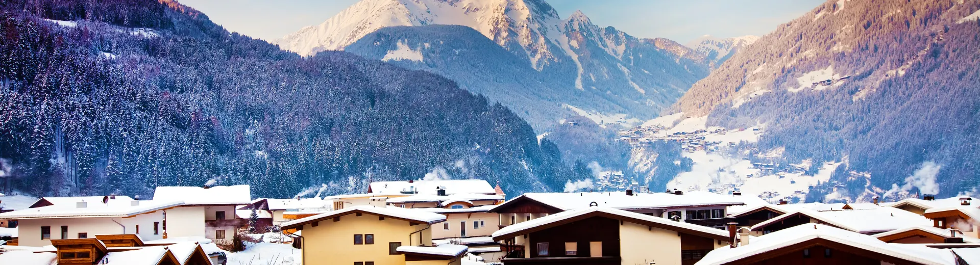 Uitzicht op de bergen vanuit Mayrhofen
