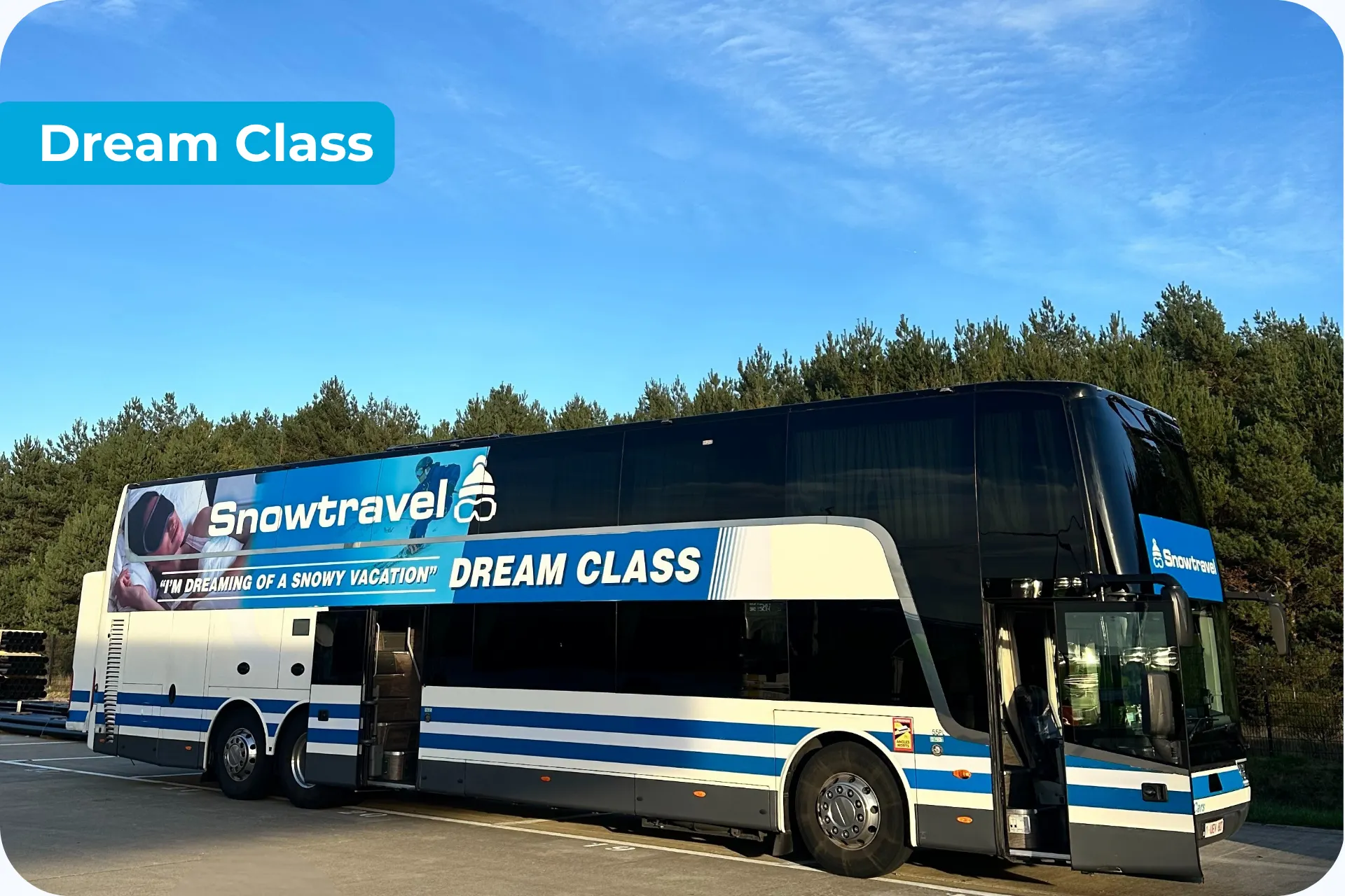 De Dream Class bus van Snowtravel
