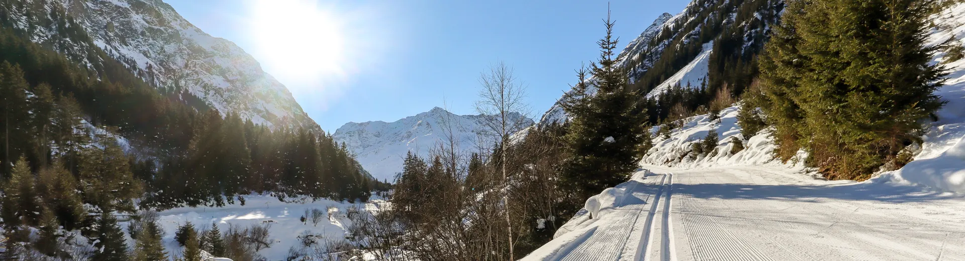 Langlauf loipe in pitztal