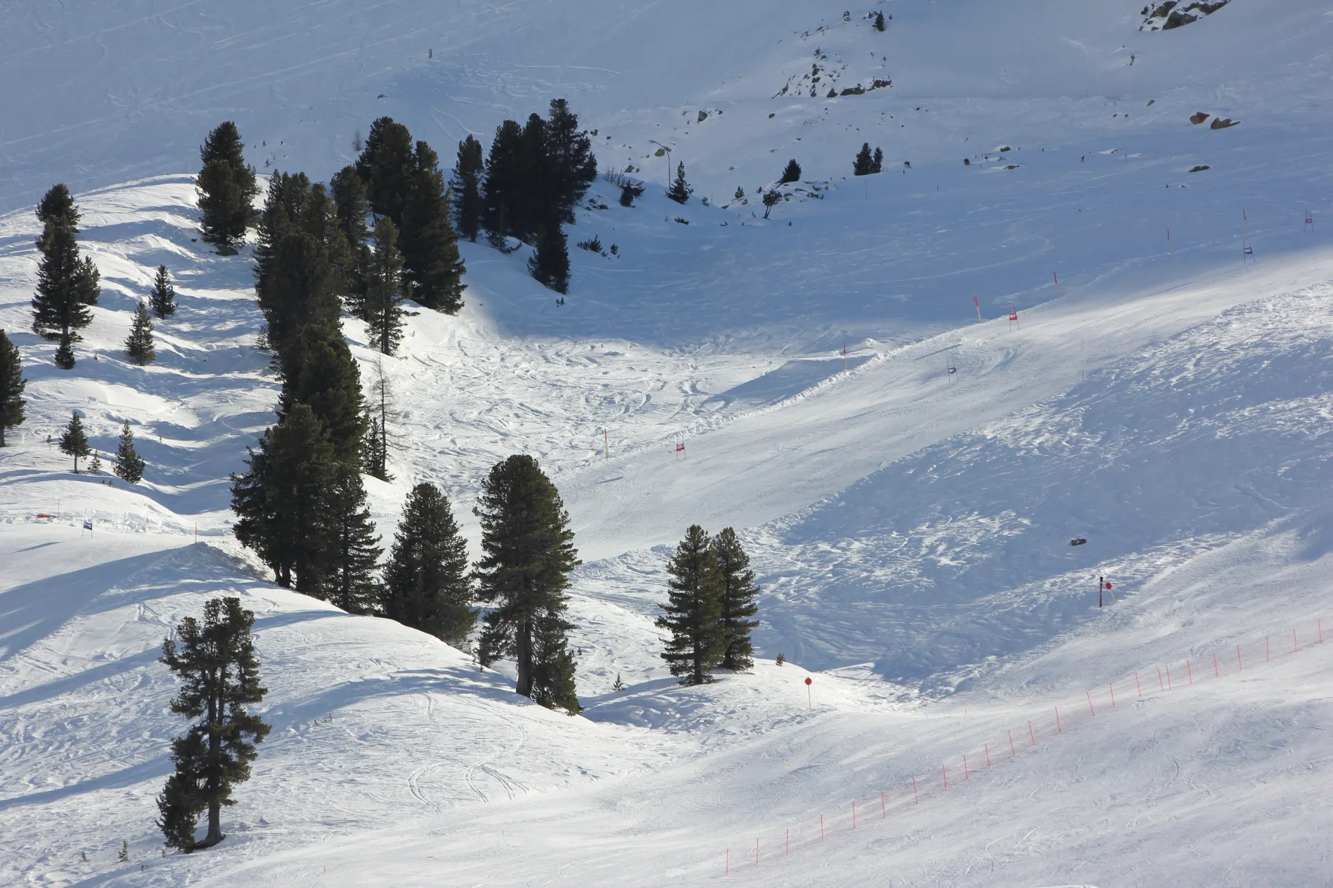 Pistes in de bergen van Kühtai-Hochoetz