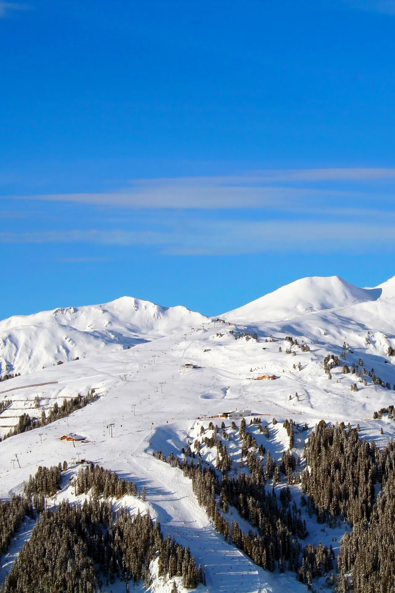 De skipiste van Gerlos in Oostenrijk