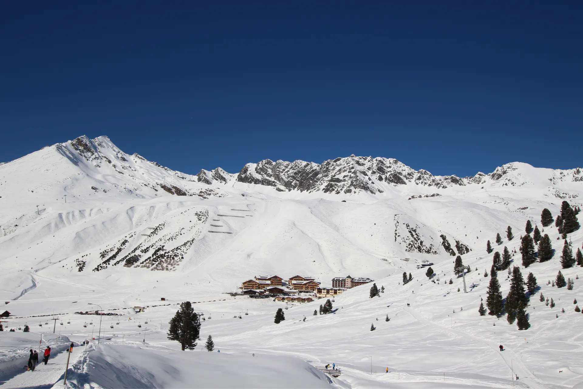 Mooi uitzicht op de skipiste in Kühtai