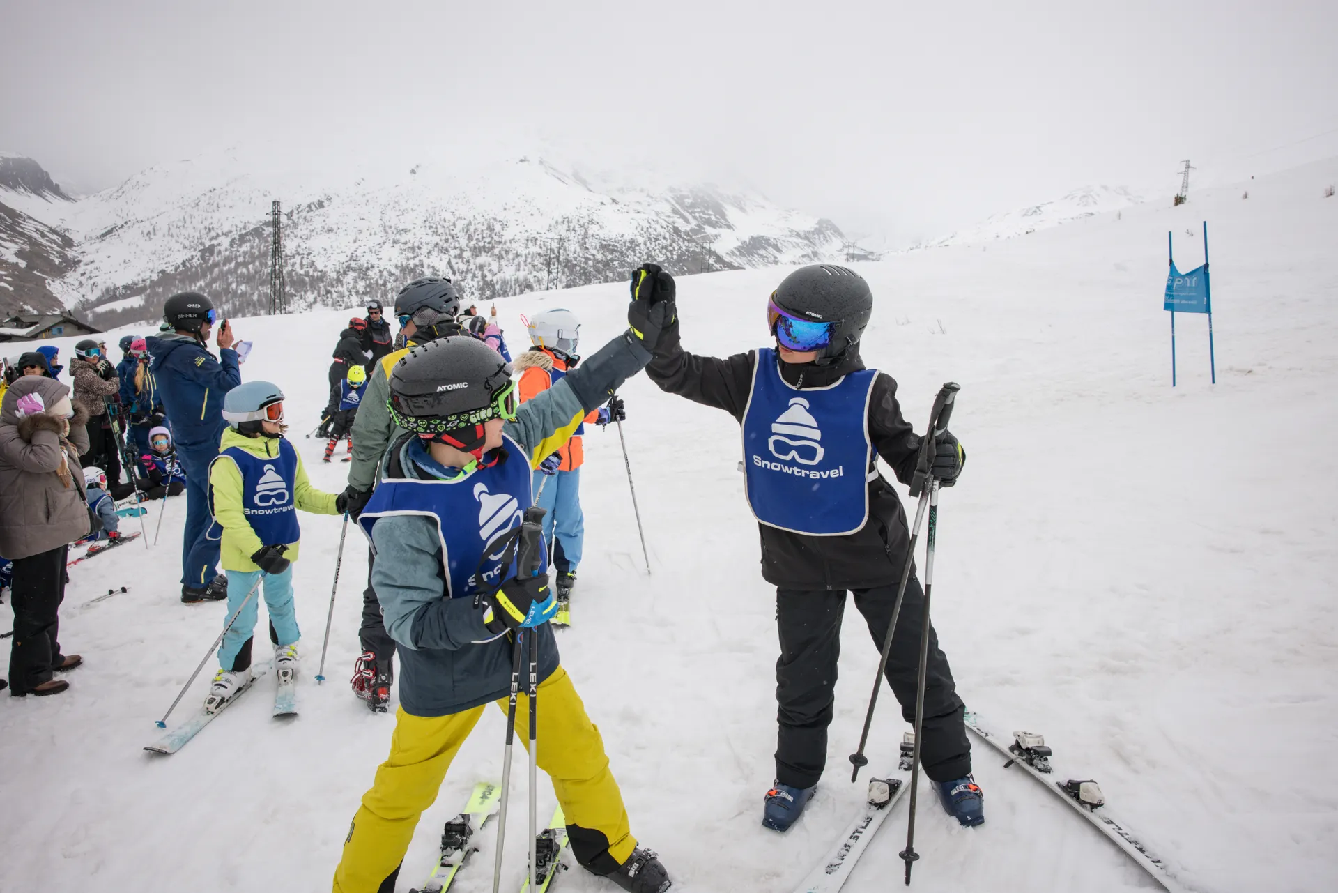 Kinderen geven high five
