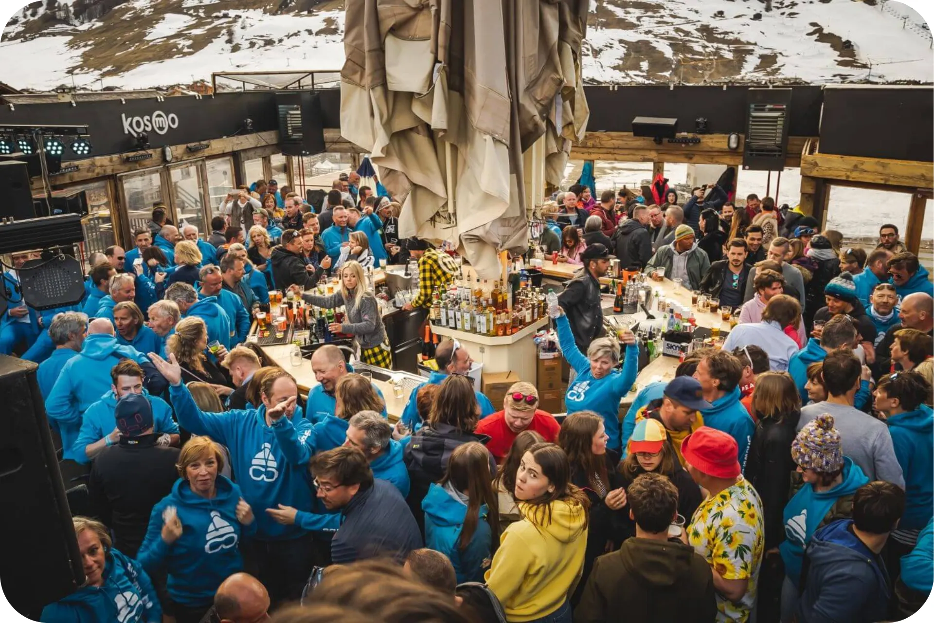 Apres-ski met alle skimonitoren.