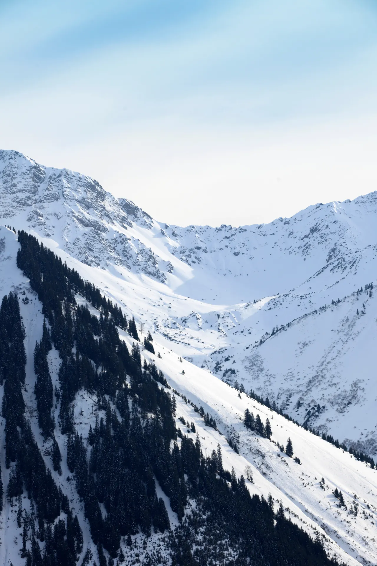De witte piste van Berwang in Oostenrijk