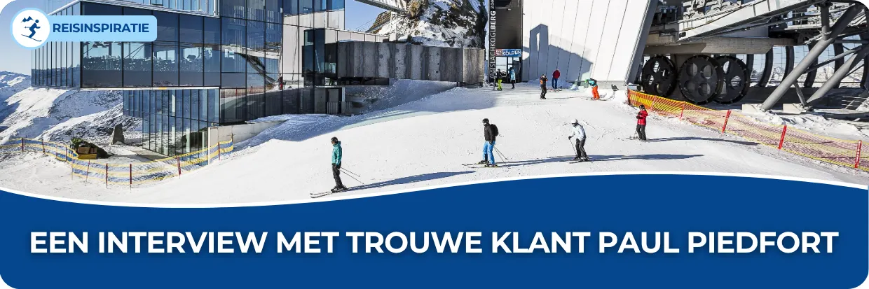 Banner met een skilift in sölden.