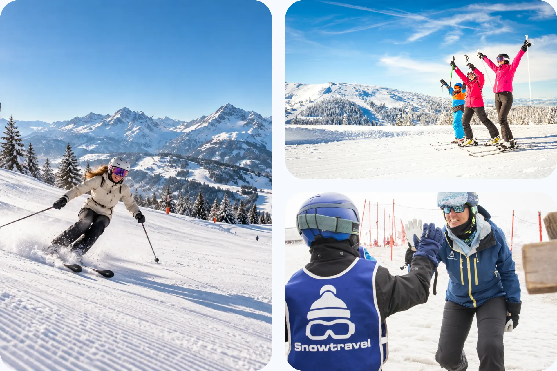 Skiën met Snowtravel, wintersportplezier en begeleiding op de piste.