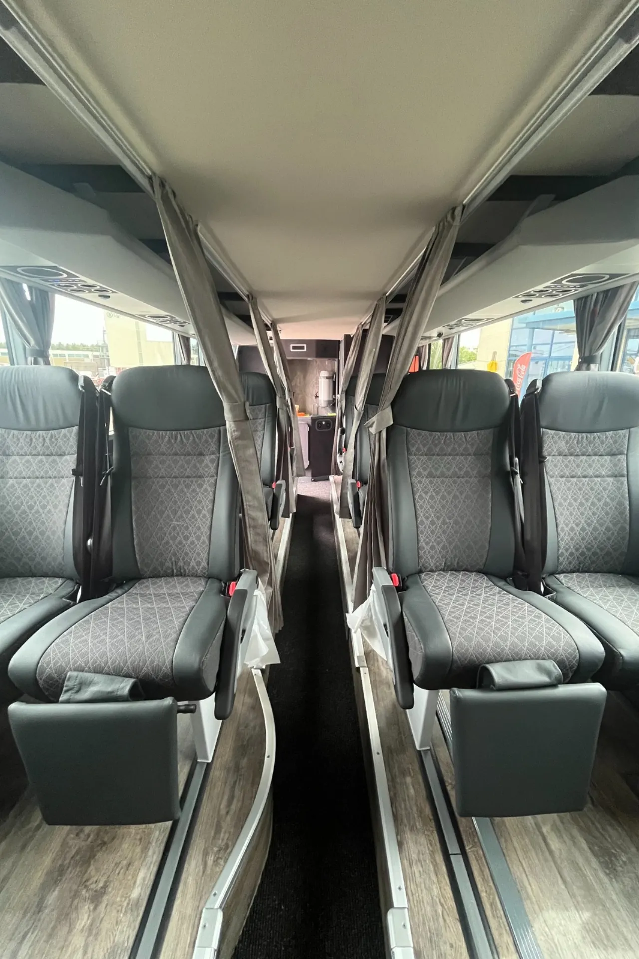 Binnenkant van een Premium Class bus