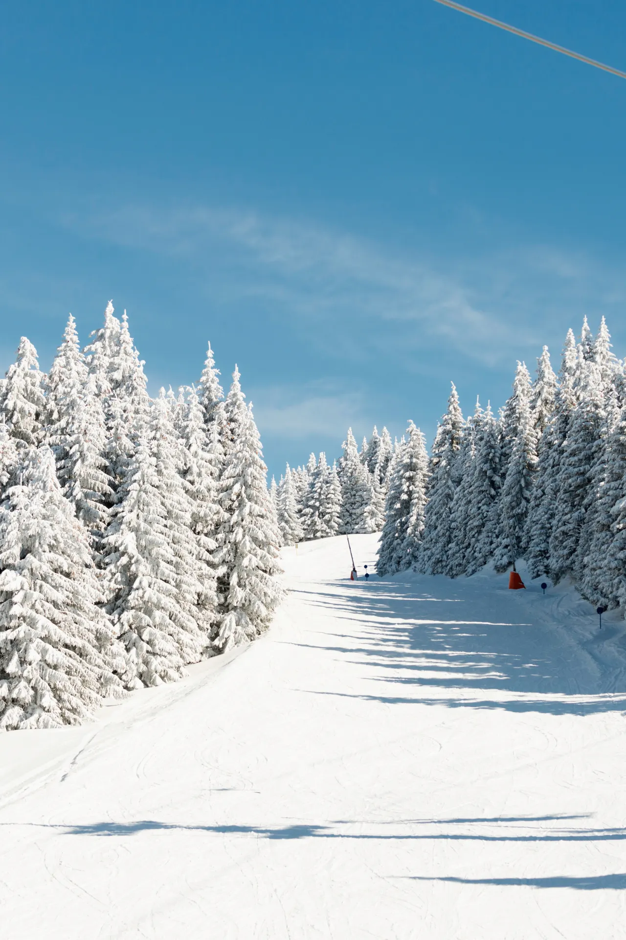 Mooie plaatje van een skipiste. 