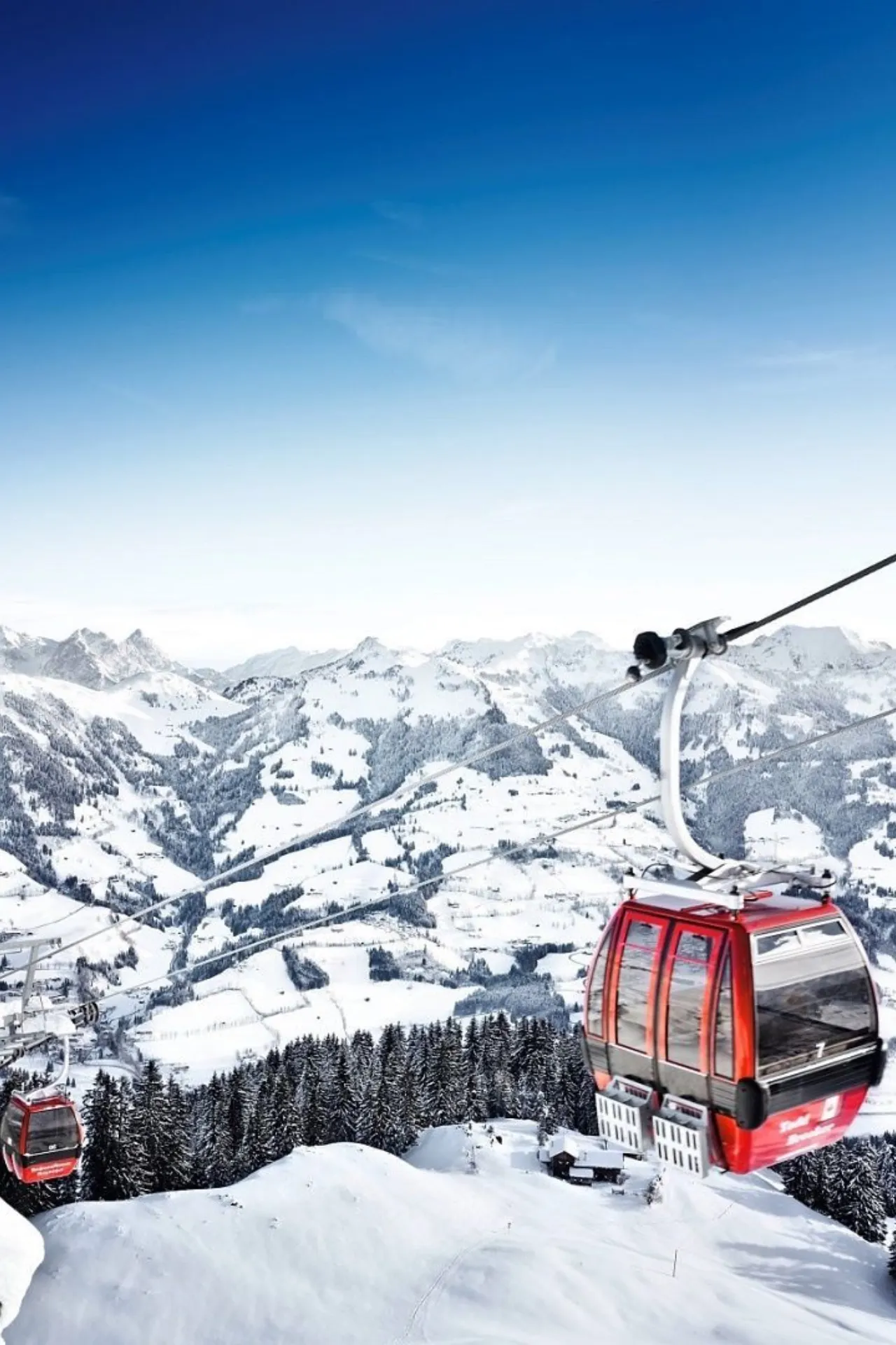 Ski gondel in KitzSki