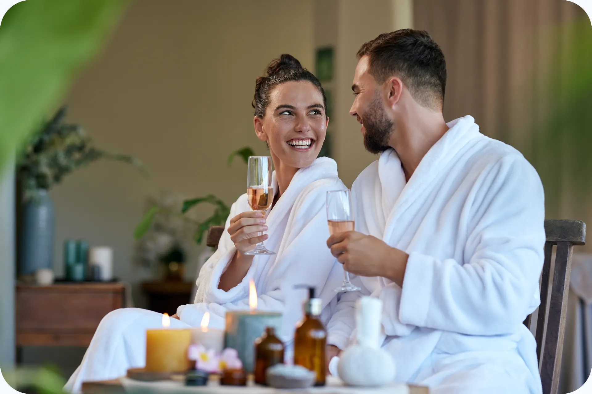 Een stel in een wellness in een hotel in het skigebied Obergurgl-Hochgurgl