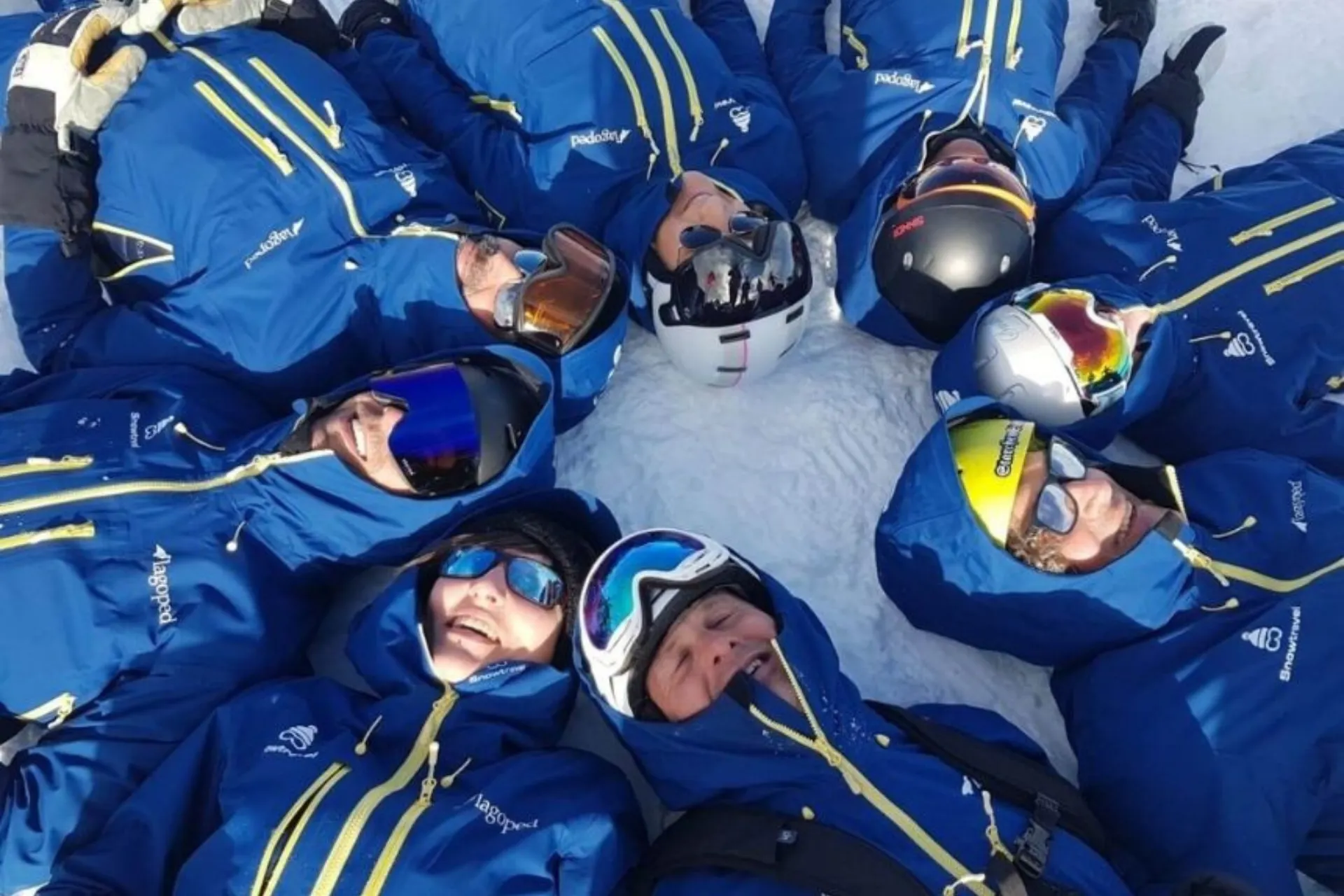 Clubformule groepsfoto skimonitoren 
