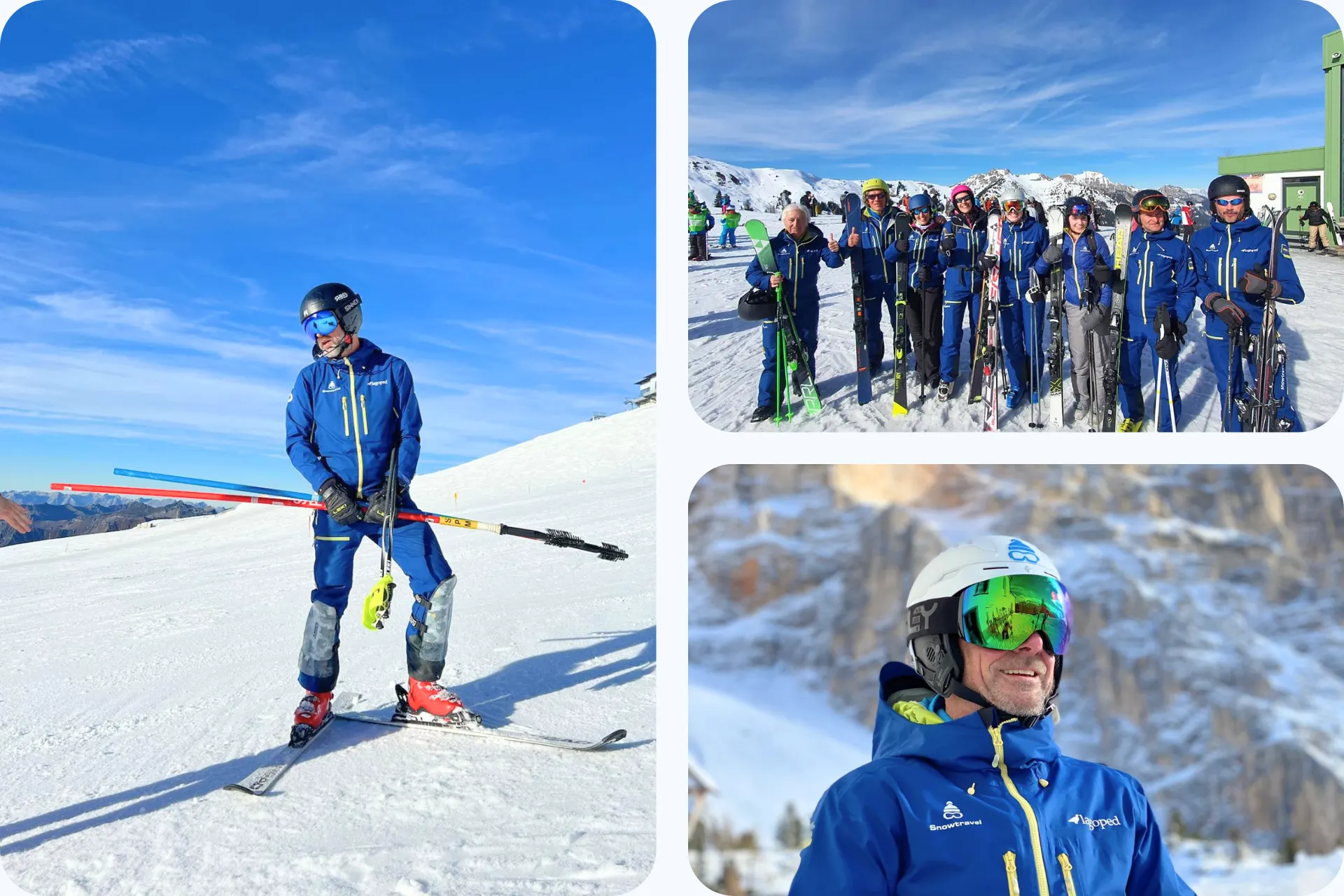 Collage skimonitoren van Snowtravel