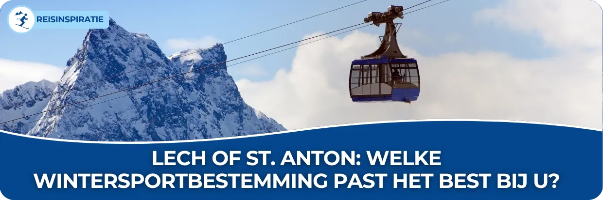 Skiliften van St. Anton in Oostenrijk