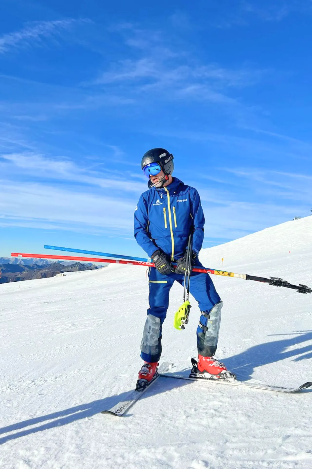 Skimonitor van Snowtravel op de piste. 