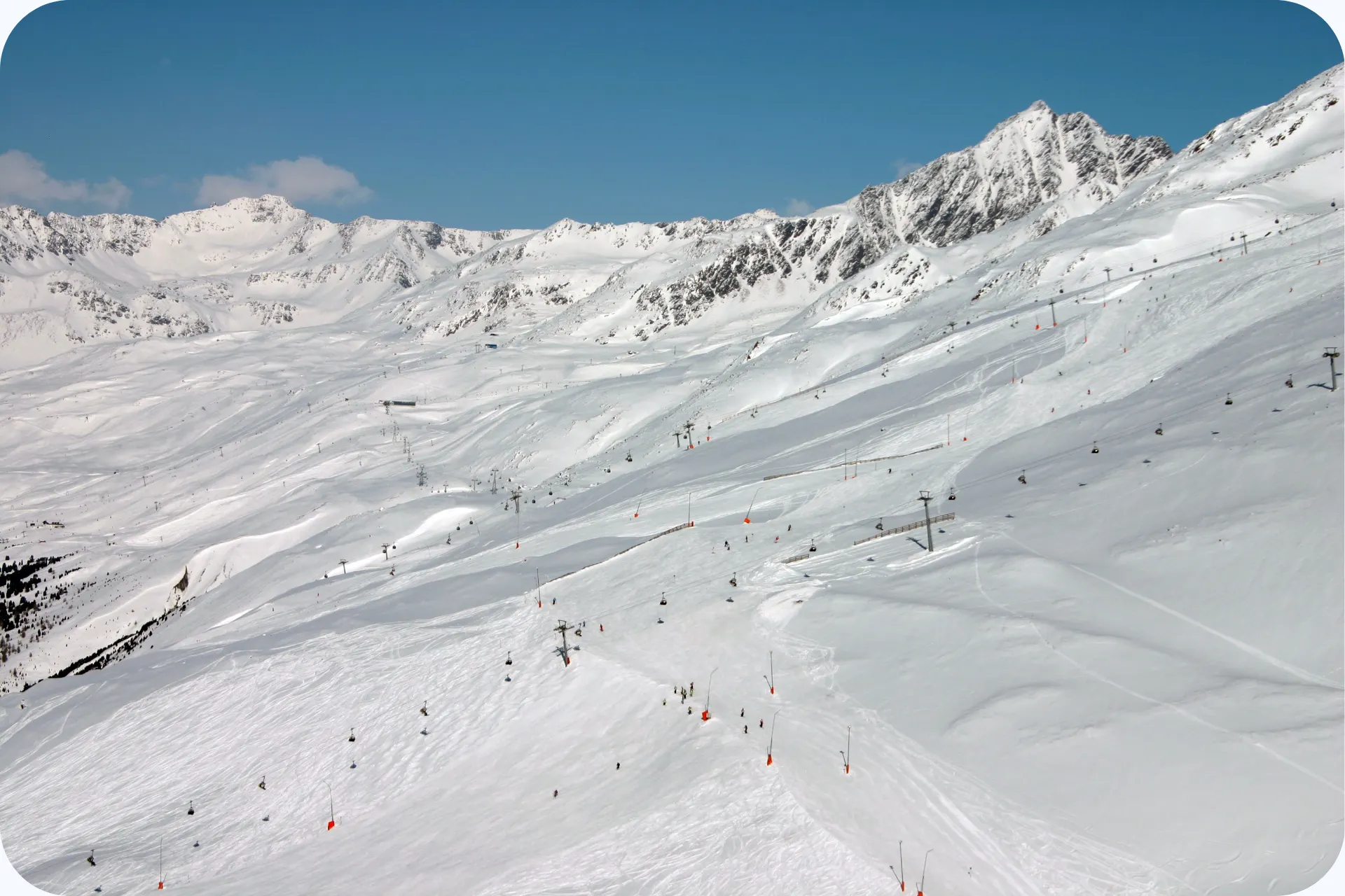 Skipistes in Obergurgl.