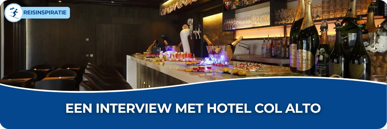 Een banner met een foto van de hotelbar van hotel Col Alto in Corvara