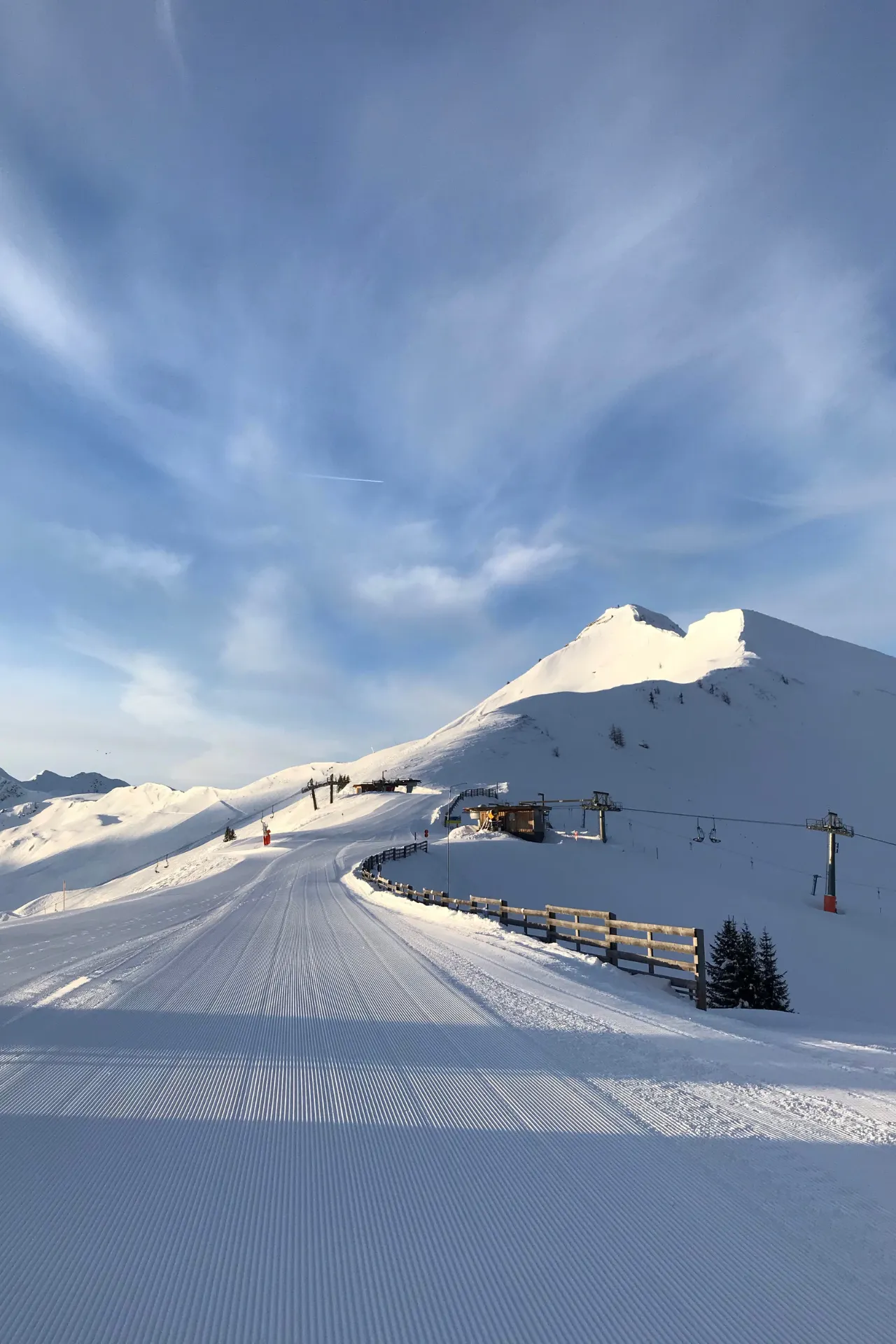 Strakke piste in Alpbach, Oostenrijk