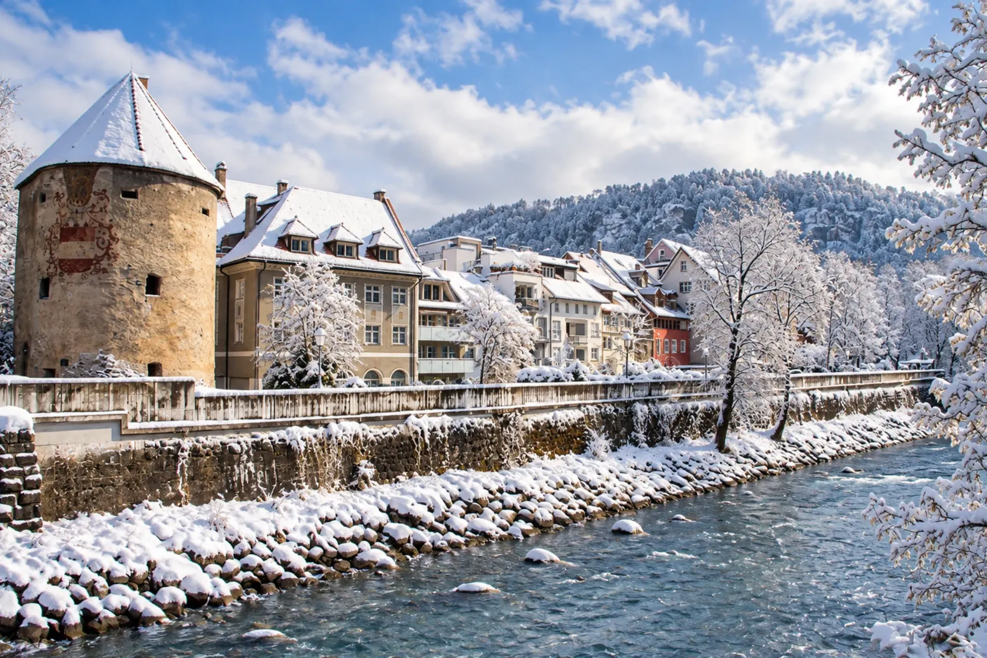 Wasserturm van Feldkirch aan de Ill.
